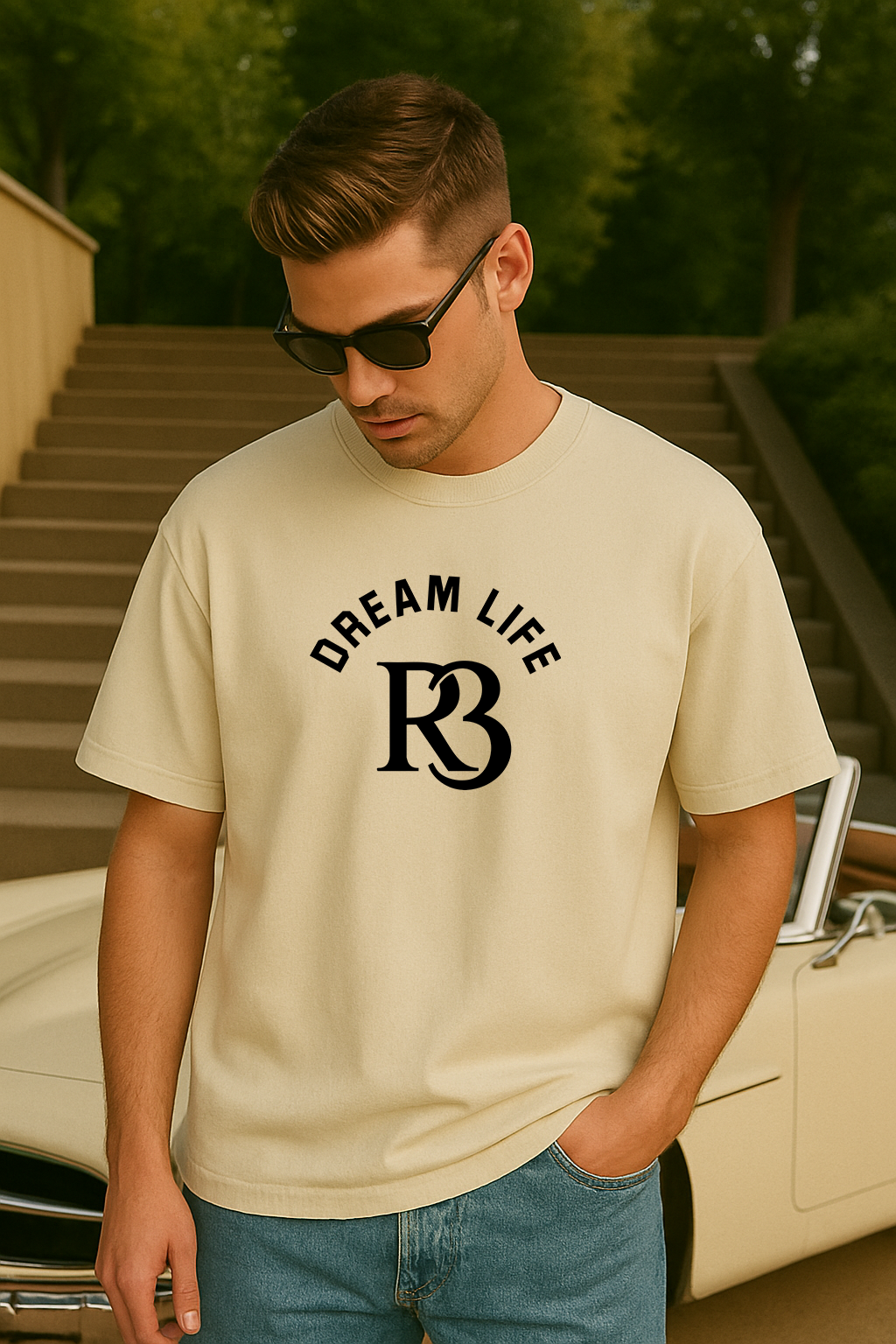 Dream Life Oversized T-Shirt – Faith Streetwear by R3CEIVED | Romans 8:18 Bible Verse