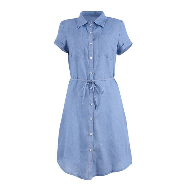 R3 Fashion members club Casual Denim Dress Women - R3ceived