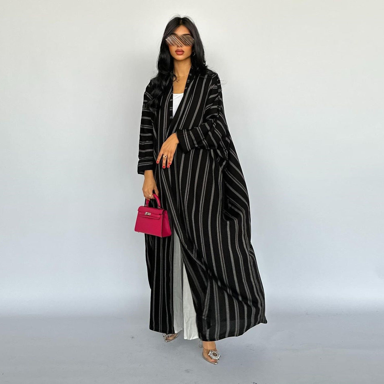 R3 women's cardigan long striped jacket R3ceived - R3ceived