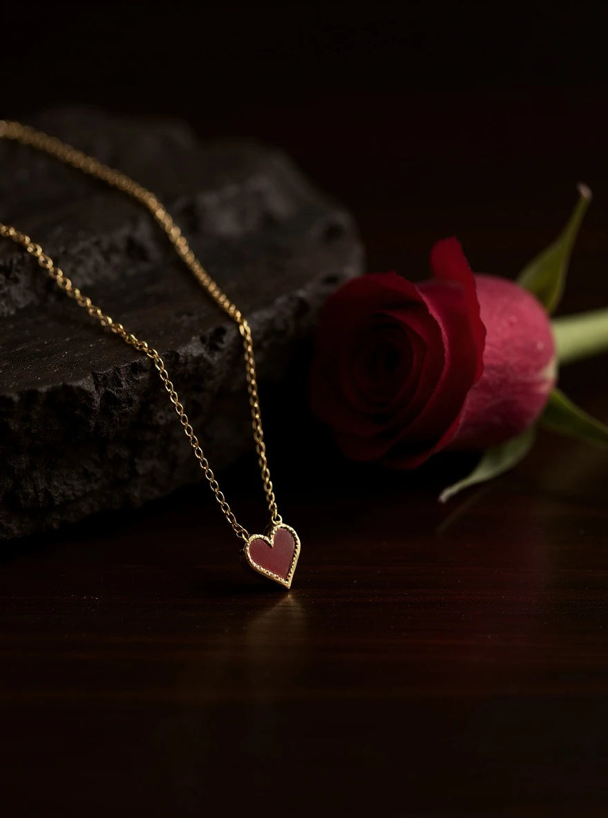 From R3ceived With Love” Heart Necklace – Red Edition