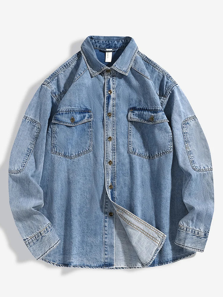 R3 Denim Cotton Men's Shirt Long Sleeve R3ceived - R3ceived