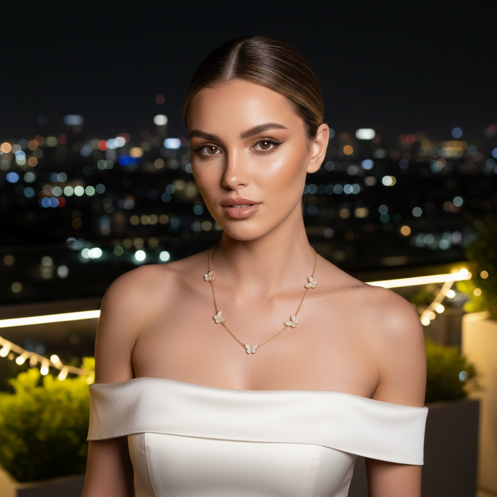 🦋 Butterfly Necklace by R3CEIVED – Rose Gold Plated Stainless Steel