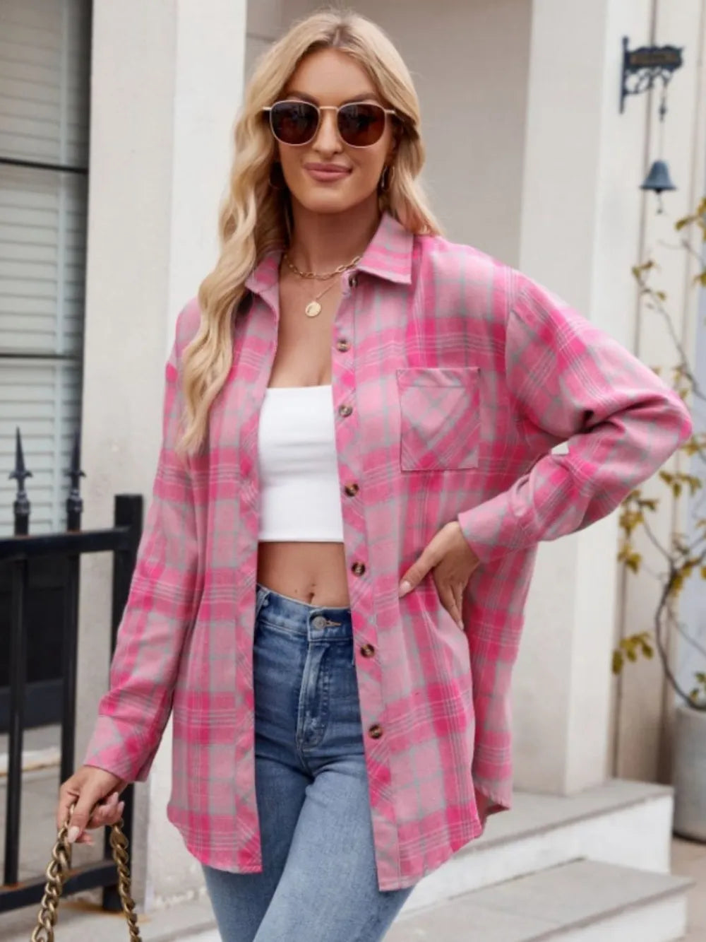The visionary check blouse - R3ceived trendy fashion for her