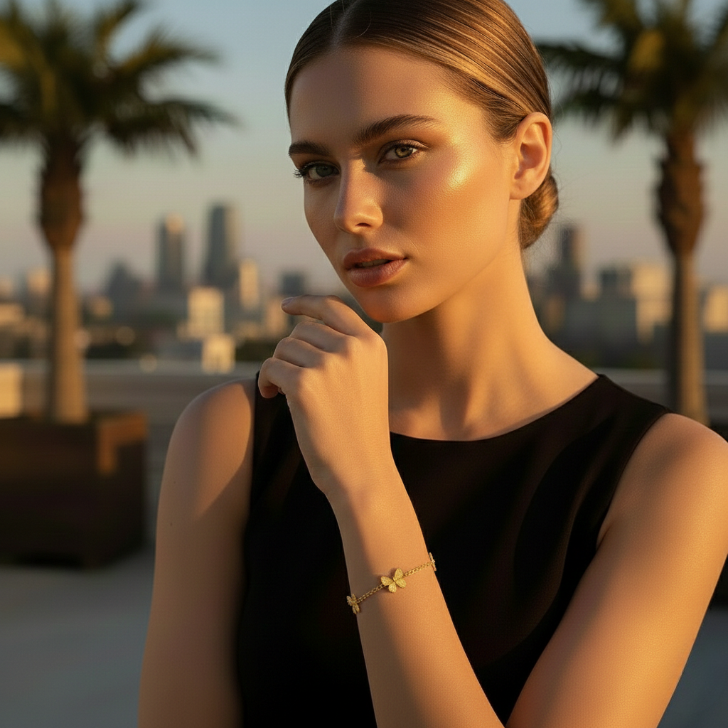 🦋 Butterfly Bracelet by R3CEIVED – Gold Plated Stainless Steel