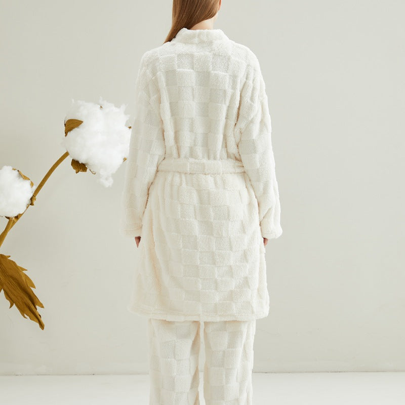 R3ceived Long couple fluffy home suit - R3ceived