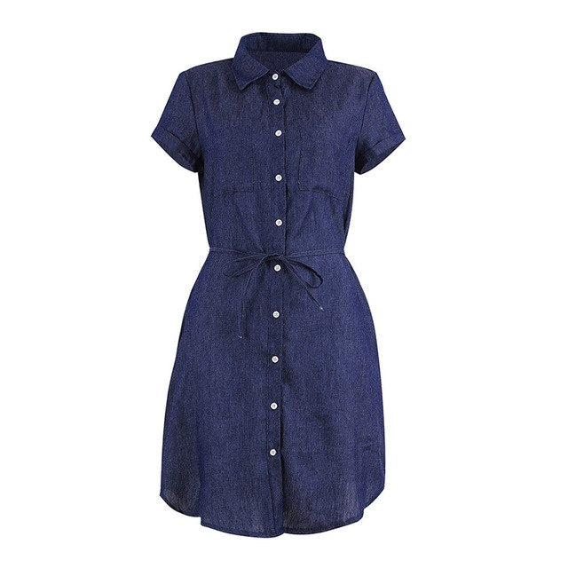 R3 Fashion members club Casual Denim Dress Women - R3ceived