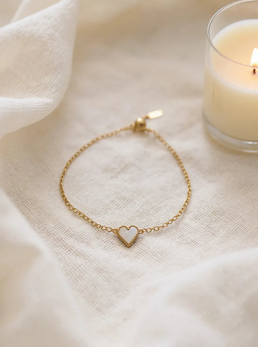 R3CEIVED “From R3ceived With Love” Heart Bracelet – White Edition