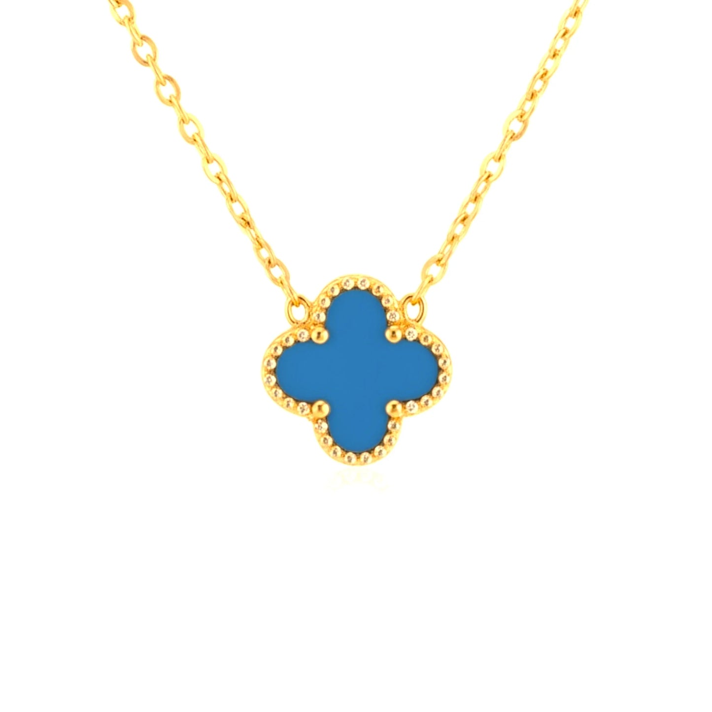R3CEIVED Clover Necklace – Blue Edition