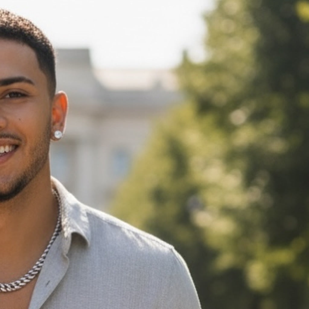 Crystal Diamond Studs — Gold Look