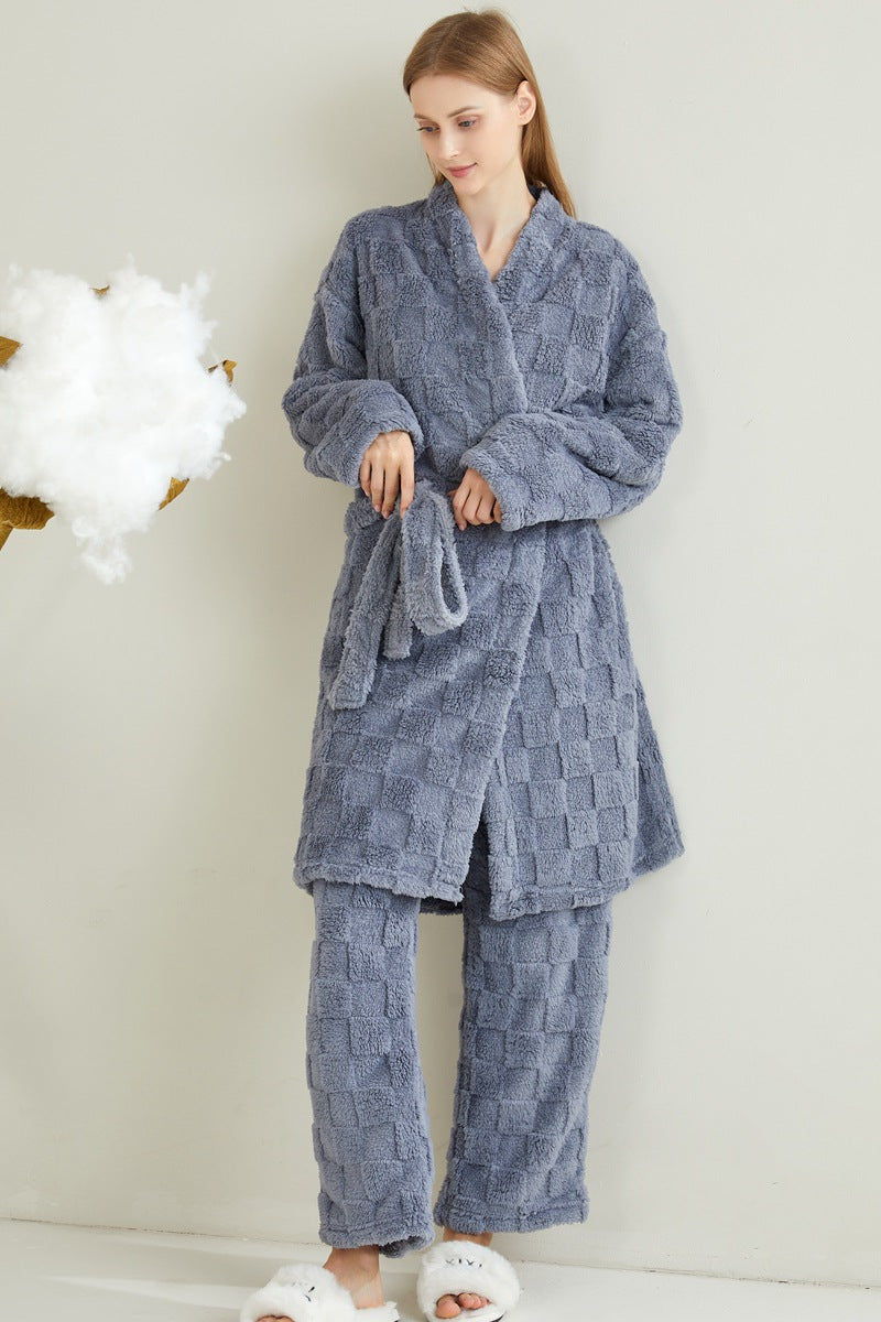 R3ceived Long couple fluffy home suit - R3ceived