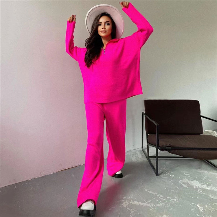 R3ceived POLO Collar Sweater Suit Women's Two-Piece Set - R3ceived