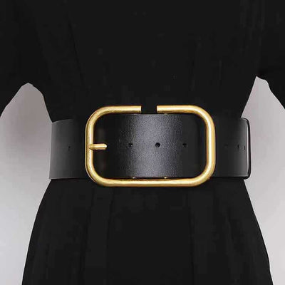 R3 Ladies' cowhide wide waistband R3ceived