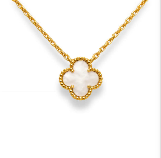 R3CEIVED Clover Necklace – White Edition