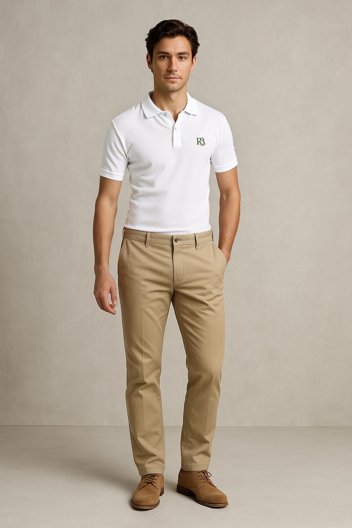 R3ceived Fashion Members Club Polo for Men Stylish Green Logo Design