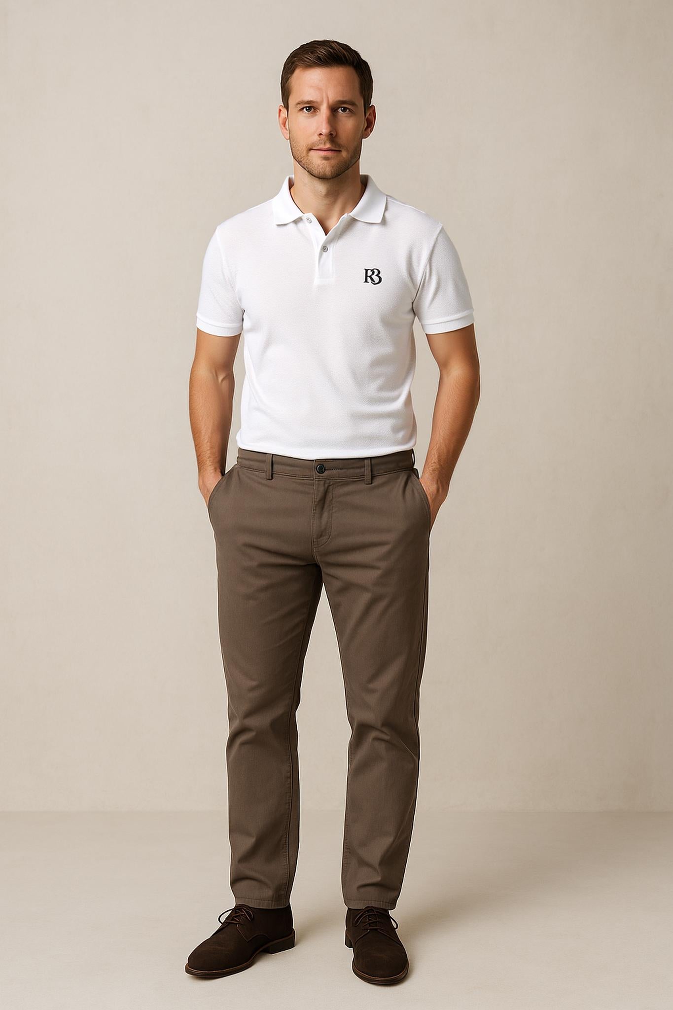 R3ceived Fashion Members Club Polo for Men R3 (Black logo's)