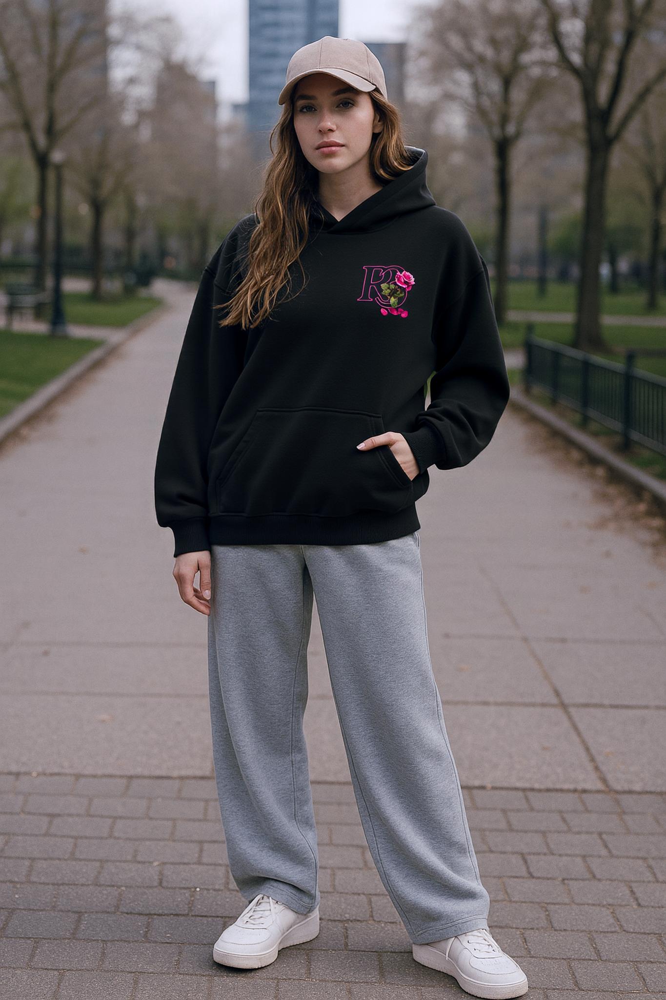 Beauty & the Rose Hoodie – R3CEIVED white Diamond stars edition
