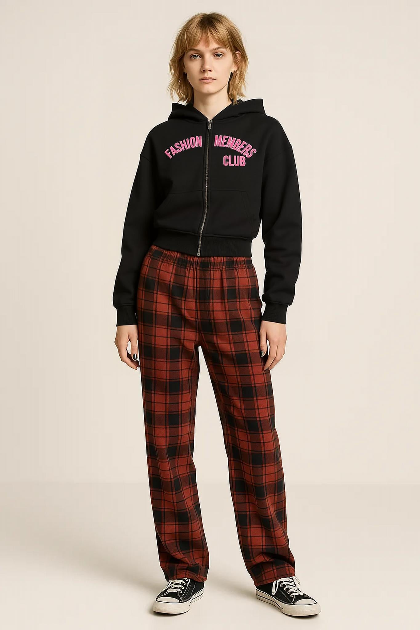 The Fashion Members Club Zipper Hoodie (Oversized) by R3CEIVED (Limited)Price, Pink Silver