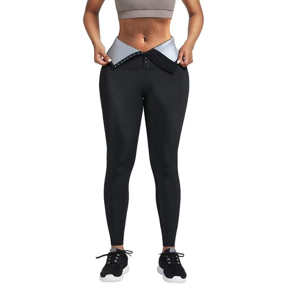 R3CEIVED High-Waist Shaping Yoga Leggings – Burn & Flex Edition