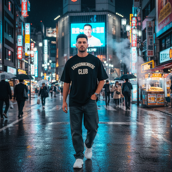 Fashion Members CLub oversized t shirt (Gold white)