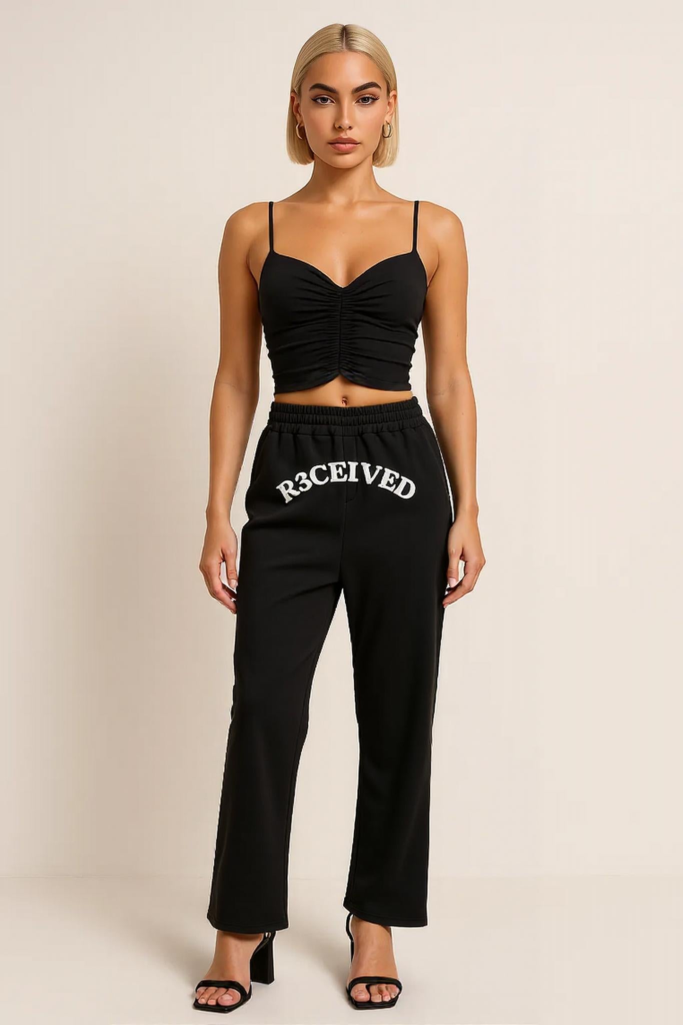 R3CEIVED Essence Sweatpants - 380 GSM oversized fit Silver white ✨