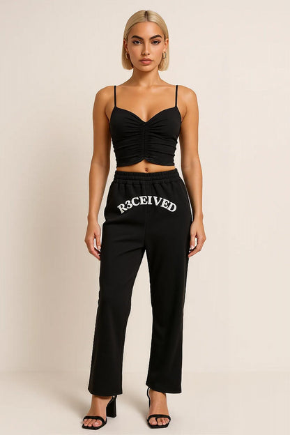 R3CEIVED Essence Sweatpants - 380 GSM oversized fit Silver white ✨