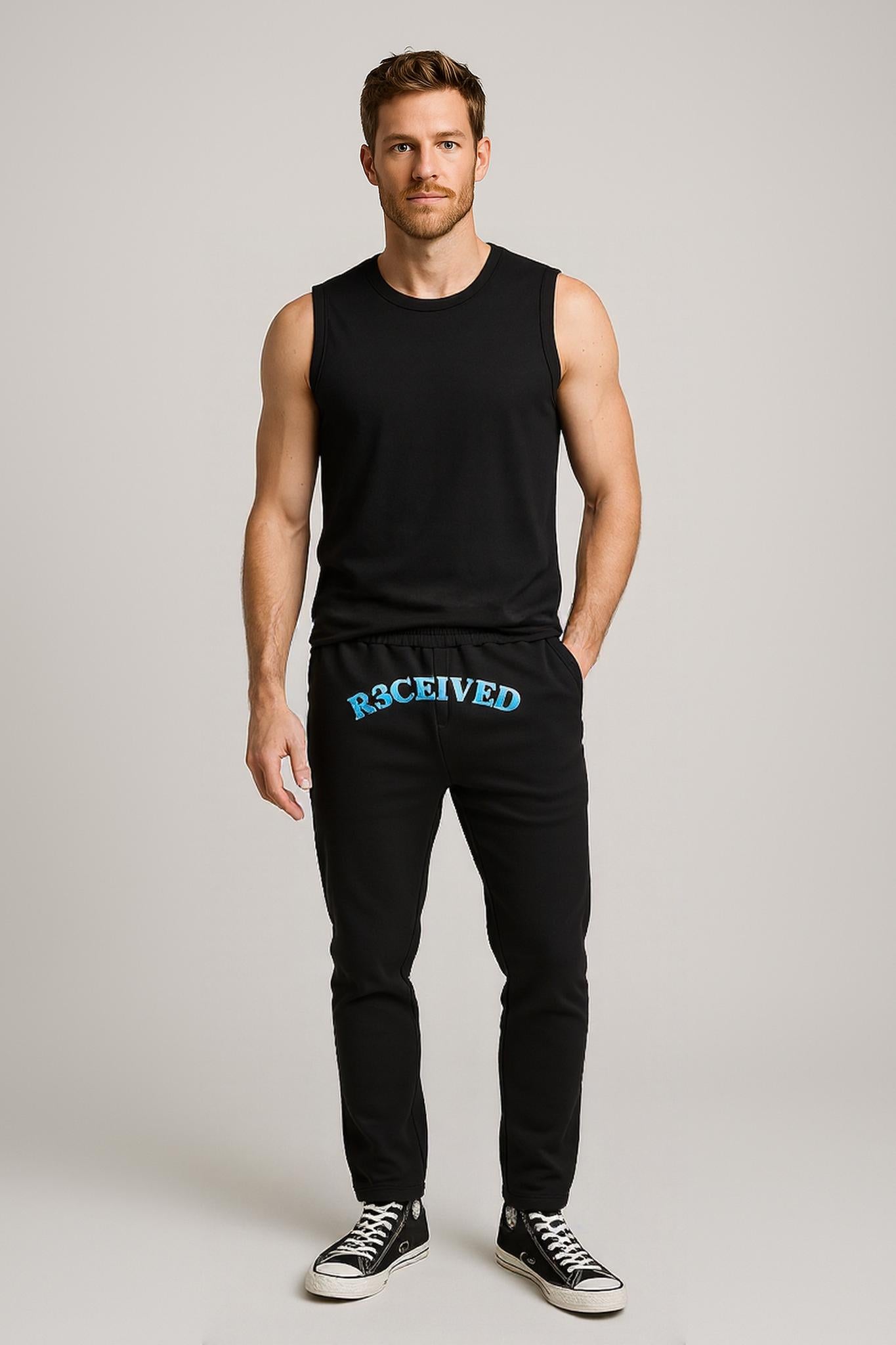 R3CEIVED Essence Sweatpants - 380 GSM oversized fit Sky blue