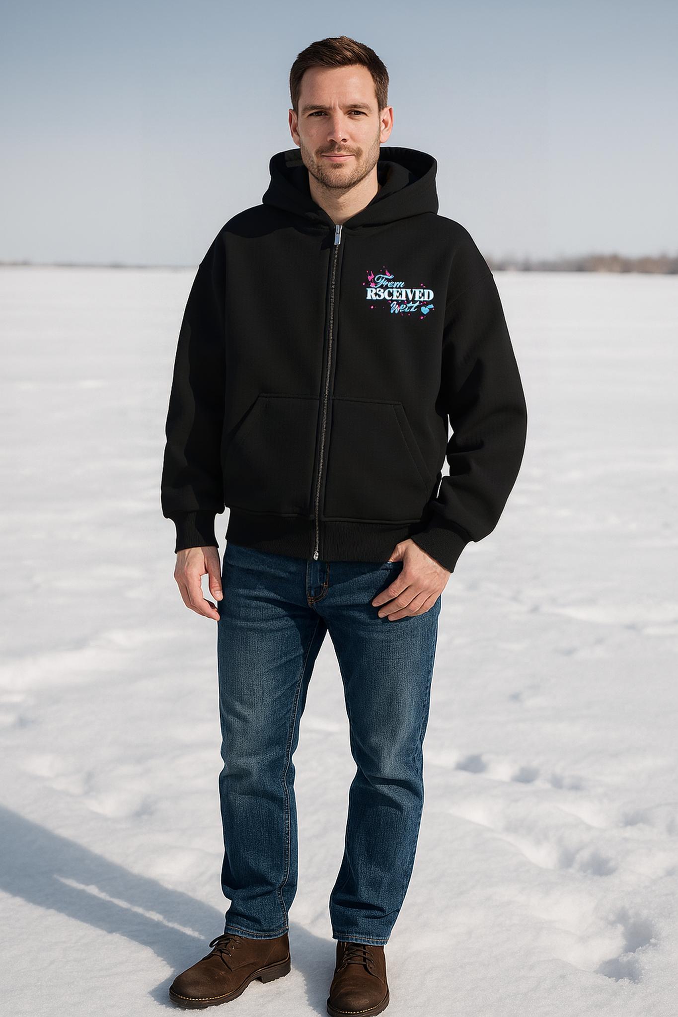 From R3CEIVED With Love 💕 – Sky Blue  Hearts Hoodie