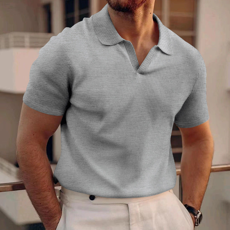 R3ceived buttonless summer oversized casual Polo - R3ceived