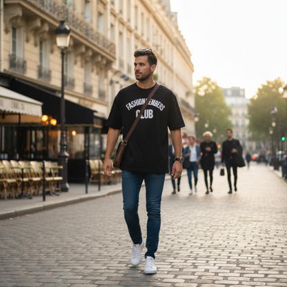 Fashion Members CLub oversized t shirt (Silver White)