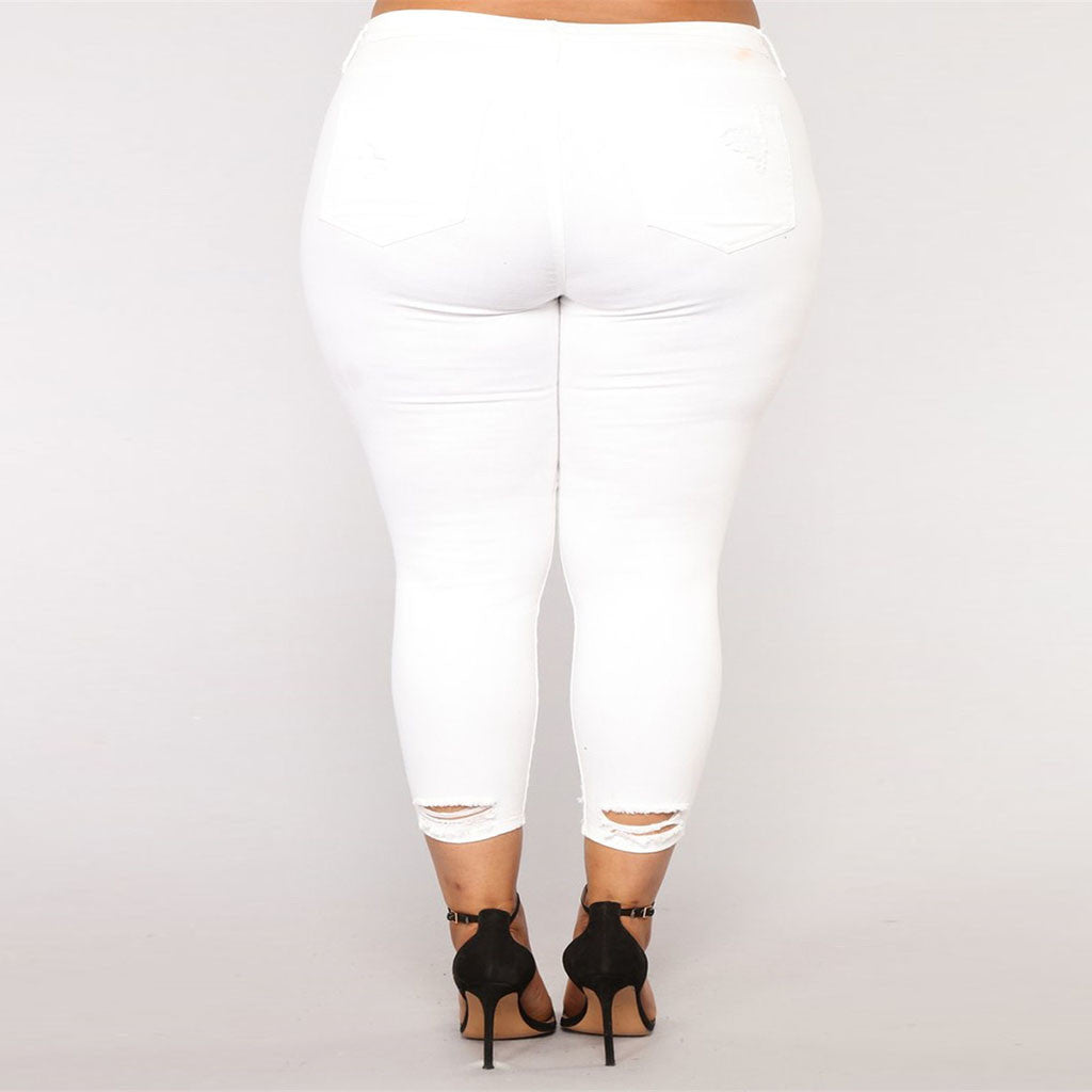 R3, Fashion Members club big size woman stretch Jeans High Waist - R3ceived