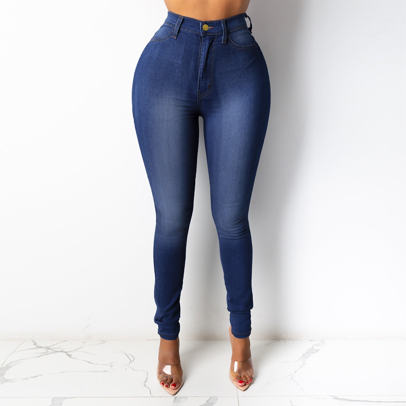 R3 Women's High-Waist Slim Fit Pencil Jeans Denim R3ceived - R3ceived