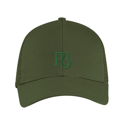 Olive Green Mesh Cap, green R3 Logo