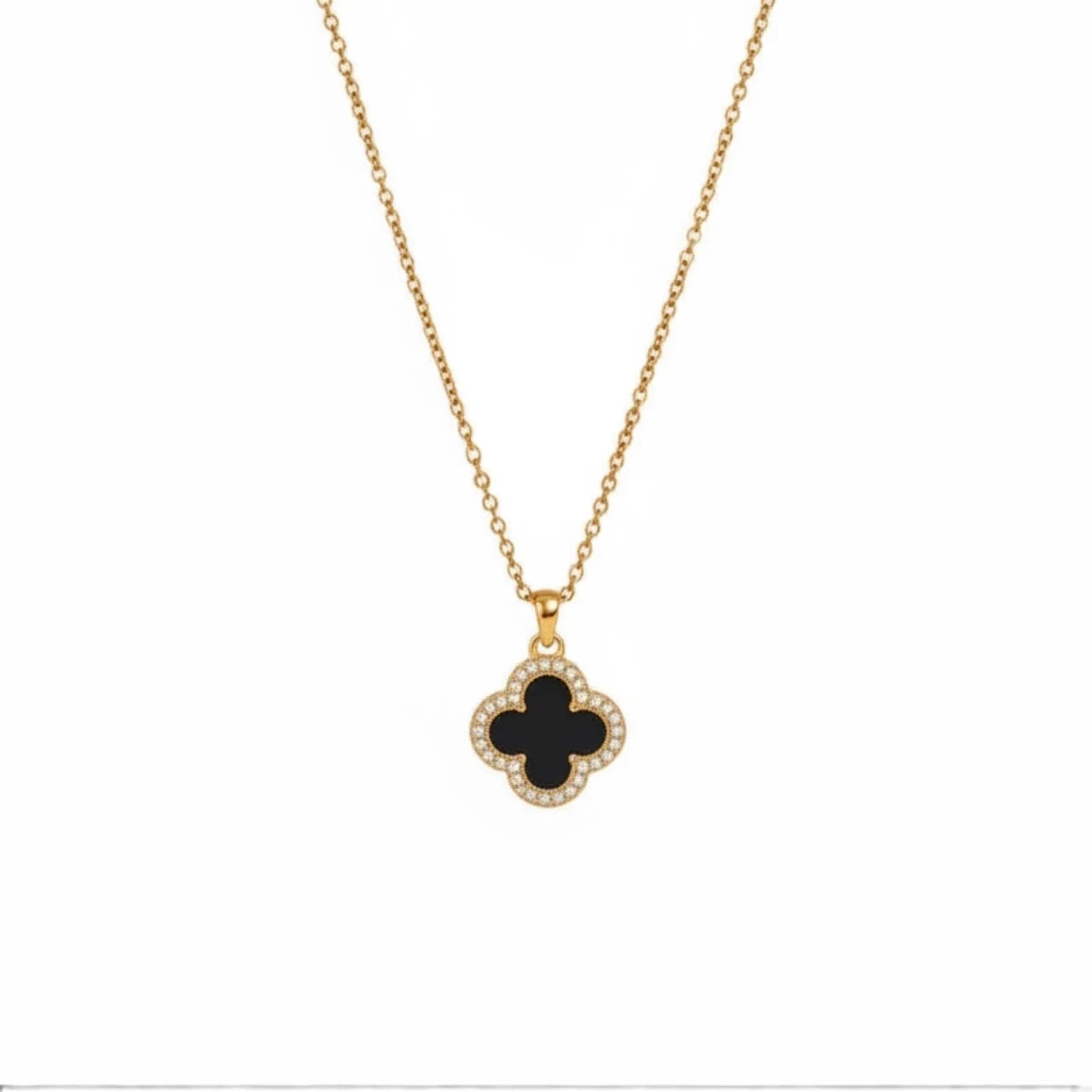 R3CEIVED Reversible Clover Necklace – Gold Edition