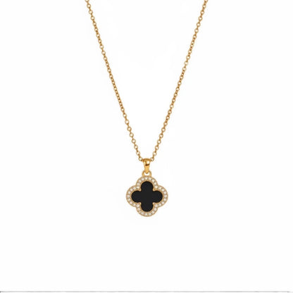 R3CEIVED Reversible Clover Necklace – Gold Edition