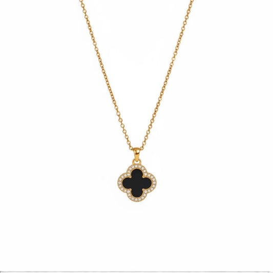 R3CEIVED Reversible Clover Necklace – Gold Edition