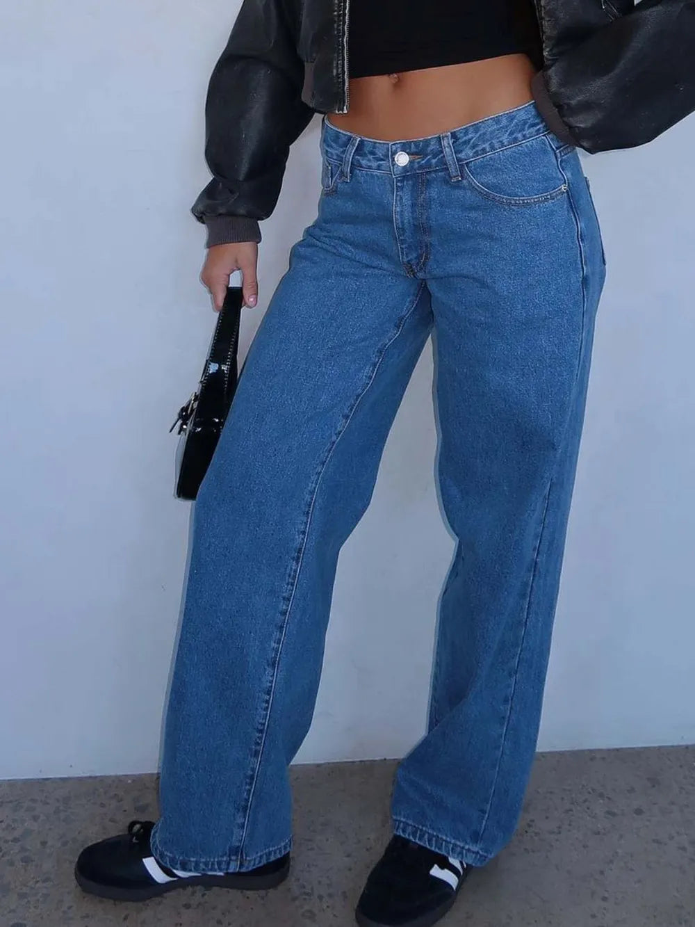 R3ceived wide Leg baggy fit Jeans with Pockets - R3ceived