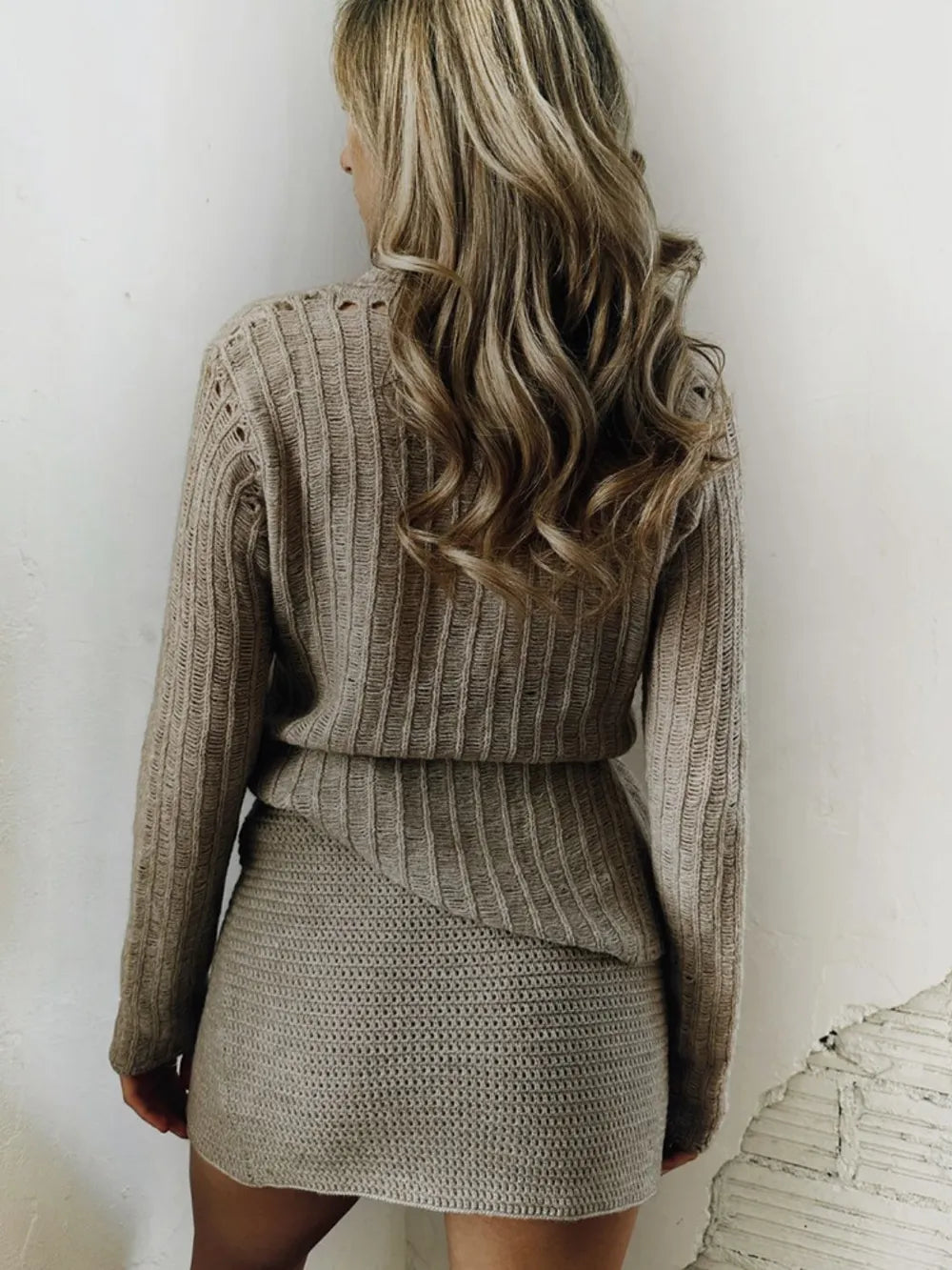 Woven allure sweater