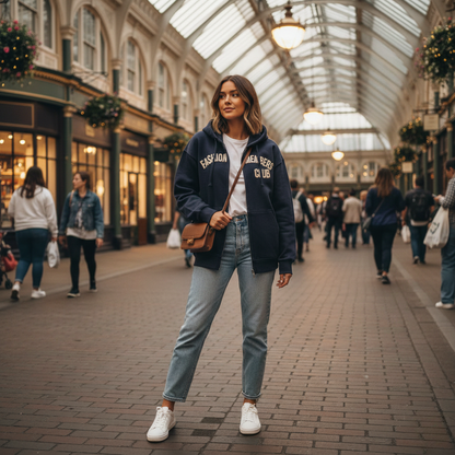 The Fashion Members Club Zipper Hoodie (Oversized) by R3CEIVED (Limited)Price, Gold white