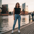 Schoonheid en de Roos – Green Rose starrdust Editie (Mouwloze Oversized Tee)