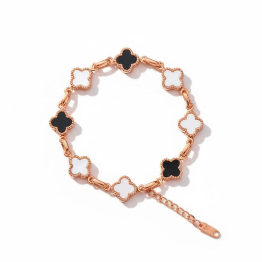 R3CEIVED — Rose Gold Clover Bracelet