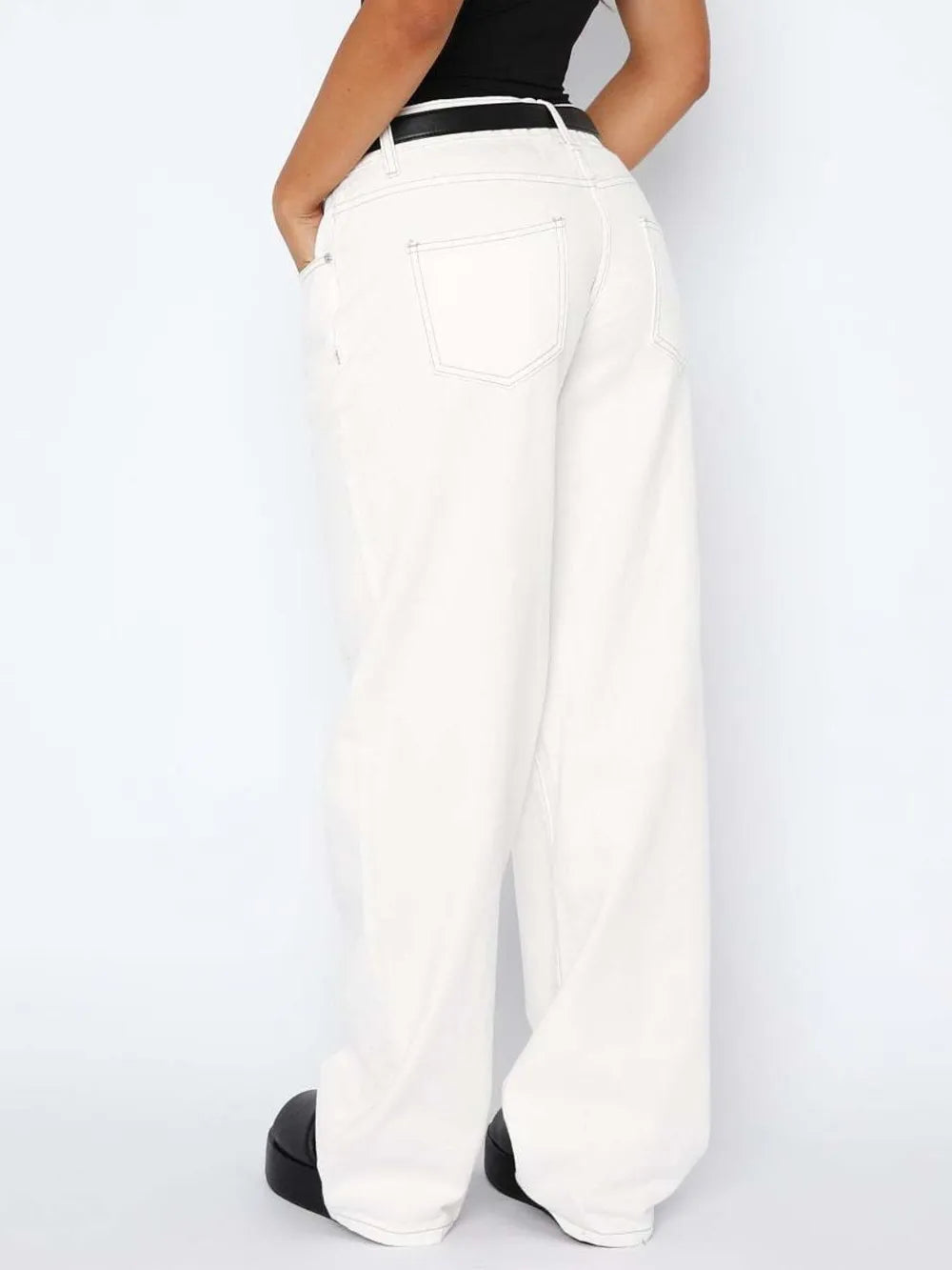 R3ceived wide Leg baggy fit Jeans with Pockets - R3ceived