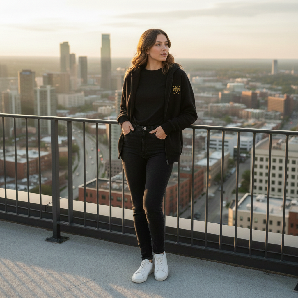 The 11:11 oversized zipper hoodie by R3CEIVED