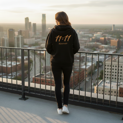 The 11:11 oversized zipper hoodie by R3CEIVED