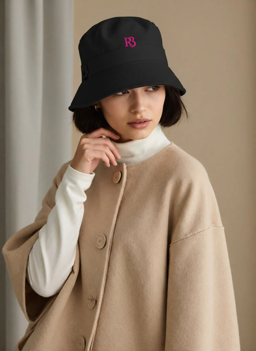 R3 Bucket Hat - Noir editie Roze R3 Logo