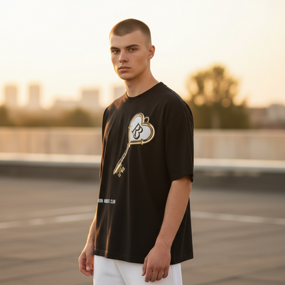 R3CEIVED – Key to My Heart Night Edition Oversized Tee | Designer Streetwear