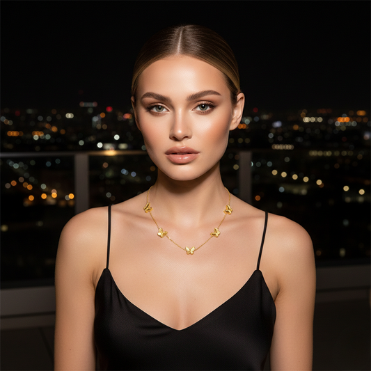 🦋 Butterfly Necklace by R3CEIVED – Gold Plated Stainless Steel