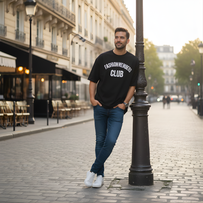 Fashion Members CLub oversized t shirt (Silver White)