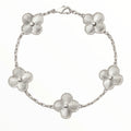 R3CEIVED Lucky Clover Armband – Zilveren Editie