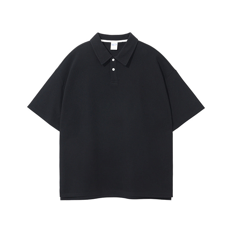 R3ceived Mens Womens  Polo Split Loose Short Sleeve T Shirt oversized - R3ceived