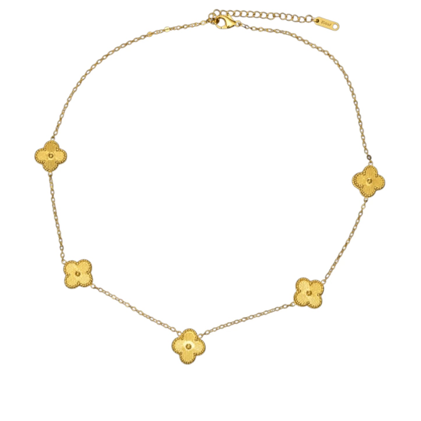 R3CEIVED 5-Clover Necklace – Gold Laser Edition